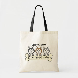 Tote Bag Trois chiens de traîneau sibériens