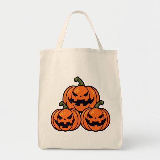 Tote Bag Trois citrouilles de Jack o'lantern (Devant)