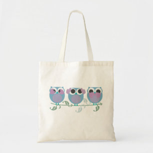 Tote Bag trois hiboux sages ne voient, entendent, parlent