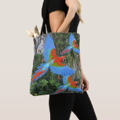 Tote Bag Trois Macaws volants (De près)