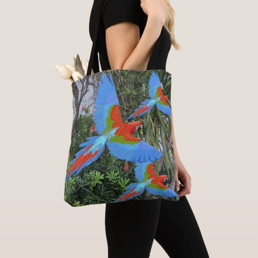 Tote Bag Trois Macaws volants (De près)