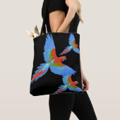 Tote Bag Trois Macaws volants (De près)