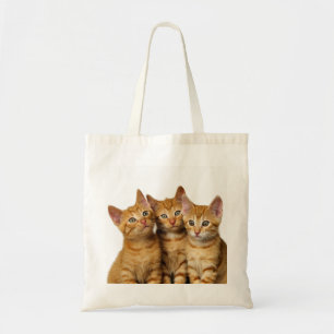 Tote Bag Trois mignons Ginger Chat Kittens amis Photo de la