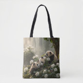 Tote Bag Trois mignons Pandas (Devant)