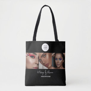 Tote Bag Trois modèles de photo noir personnalisables pour