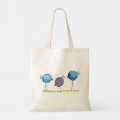 Tote Bag Trois oiseaux d'aquarelle à lunettes (Dos)