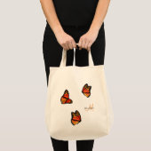 Tote Bag trois papillons Monarch monogrammed (Devant (produit))