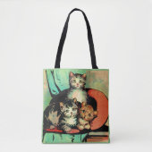 Tote Bag trois petits chatons imprimés (Devant)