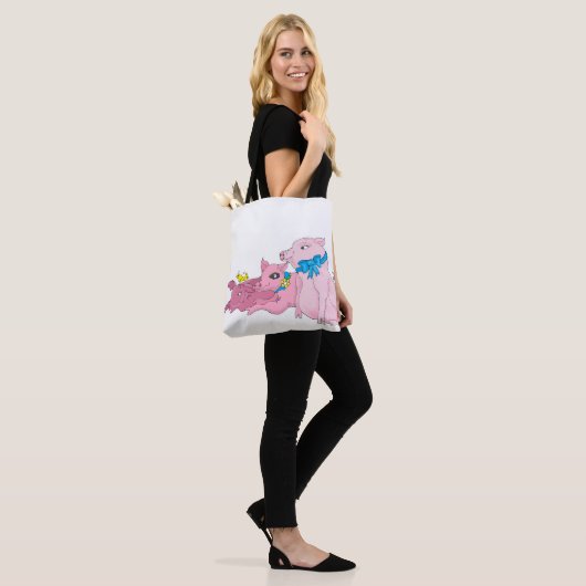 Tote Bag Trois petits cochons (Sur le modèle)