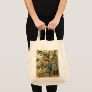 Tote Bag Trois Petits Cochons Conte de Fées Vintage