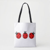 Tote Bag Trois petits Ladybugs - Fourre-tout tout-sur-impre (Devant)
