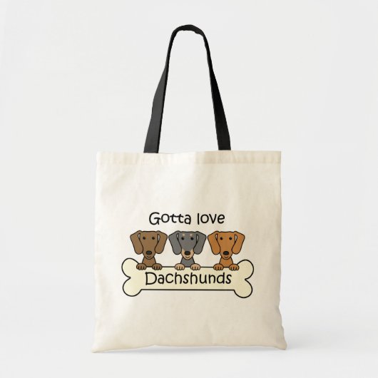 Tote Bag Trois teckels (Devant)
