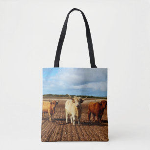 Tote Bag Trois Vaches Naughty Highland, Fourre-tout Shoppin