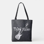 Tote Bag Troisième noir de guitare basse de fusion (Dos)