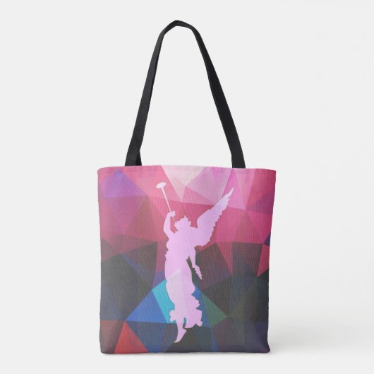 Tote Bag Trompette de conception géométrique Jeu d'ange (Dos)