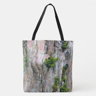 TOTE BAG TRONC D'ARBRE/TRONC D'ARBRE AVEC MOSS ET KNOT