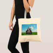 Tote Bag Trône Fourre-tout de bois de construction (Devant (produit))