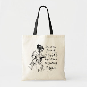 Tote Bag Trop amateur de livres Louisa May Alcott Fourre-to