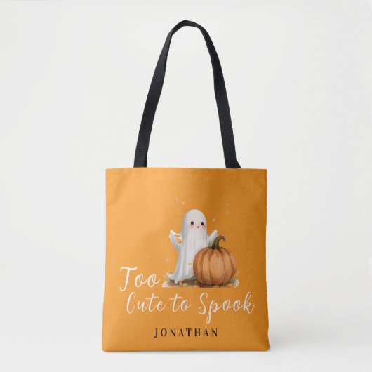 Tote Bag Trop mignon pour effrayer Orange  (Devant)