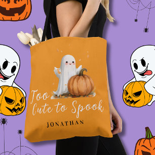 Tote Bag Trop mignon pour effrayer orange