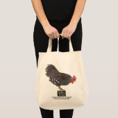 Tote Bag Trop ordonné pour manger ! - Coq (Devant (produit))