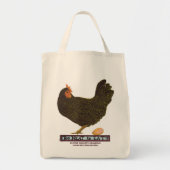 Tote Bag Trop ordonné pour manger ! - Poule (Devant)