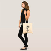 Tote Bag Trophée Dessiné à la Main Rétro Noir et Blanc Réco