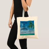 Tote Bag Tropical Beach Destination Wedding Welcome (Devant (produit))