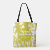 Tote Bag Tropical Beach Resort avec Palm Trees Design (Dos)