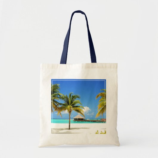 Tote Bag Tropical Beaches | Island & Lagoon, Maldives (Devant)