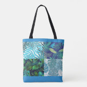 Tote Bag Tropical Blue Hawaii Crazy Quilt (Dos)