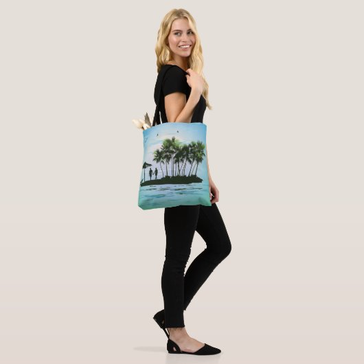 Tote Bag tropical, couple, île, jeune couple, détente (Sur le modèle)
