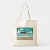 Tote Bag Tropical Family Beach Cruise Fun (Dos)