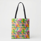 Tote Bag Tropical Flamingo Pickleball (Devant)