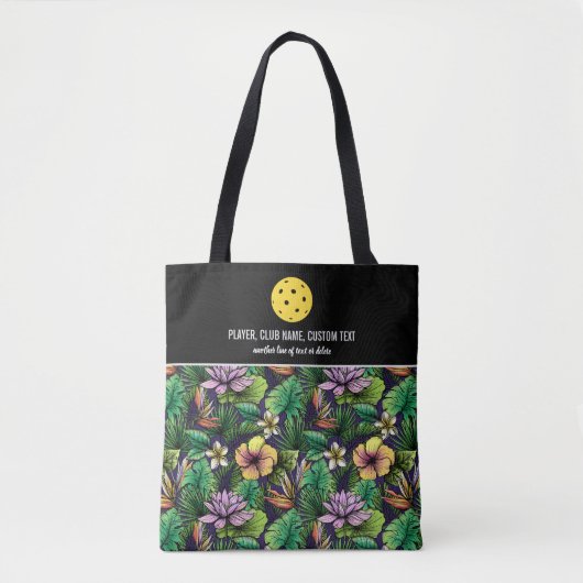 Tote Bag Tropical Floral Impression personnalisée Picklebal (Devant)