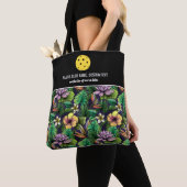 Tote Bag Tropical Floral Impression personnalisée Picklebal (De près)