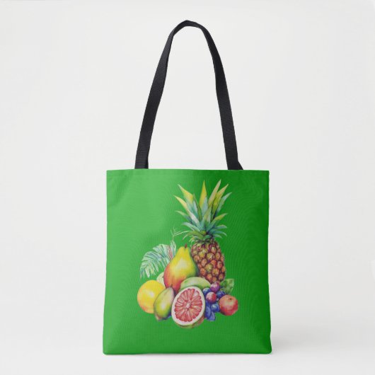 Tote Bag Tropical Fruit Collage (Devant)