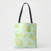 Tote Bag Tropical Green Citrus SUMMER Orange lemon Slice (Devant)