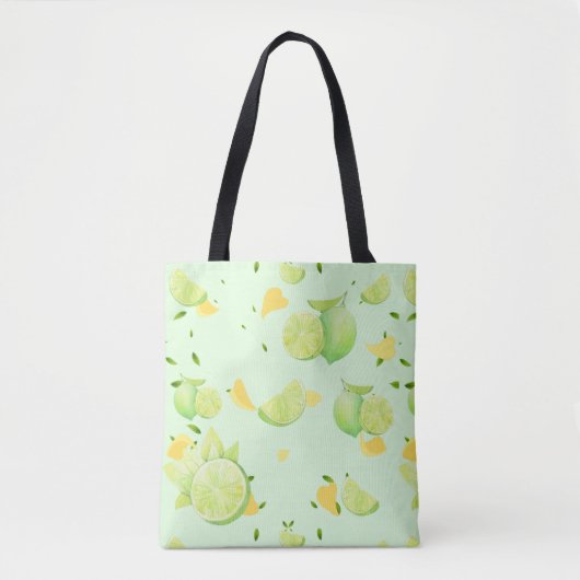 Tote Bag Tropical Green Citrus SUMMER Orange lemon Slice (Devant)