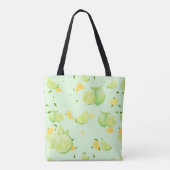 Tote Bag Tropical Green Citrus SUMMER Orange lemon Slice (Dos)