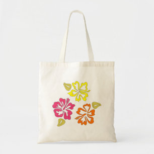 Tote Bag Tropical Hawaiian Island Hibiscus Flower Pink