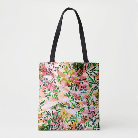 Tote Bag Tropical leaves pattern repeating. Artistic photo (Devant)