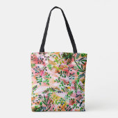 Tote Bag Tropical leaves pattern repeating. Artistic photo (Dos)