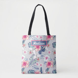 Tote Bag Tropical Orchid Floral