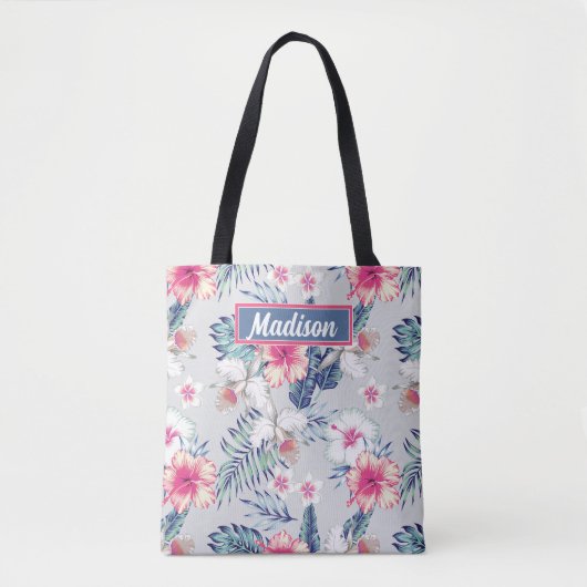 Tote Bag Tropical Orchid Floral (Devant)