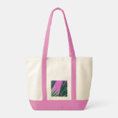 Tote Bag Tropical Palm Fronds en vert et rose (Dos)