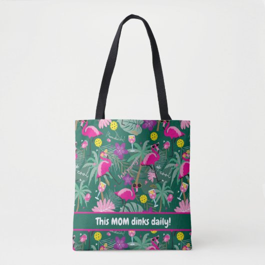 Tote Bag 🤩 Tropical Party, pickleball, custom (Devant)