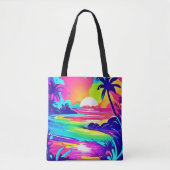 Tote Bag Tropical Rainbow Beach Dream (Devant)