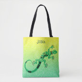 Tote Bag Tropical Snake Scales and Lizard Personalised (Devant)