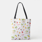 Tote Bag Tropical Summer Beach Vacances Motif Design (Dos)